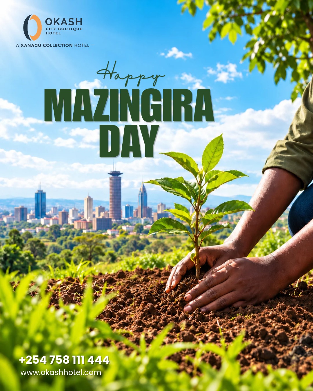 🌿 Happy Mazingira Day 2026! 🌍

From growing more trees to protecting our natural surroundings, every effort towards a greener future matters.

At @okashhotelkenya , we join in recognising the importance of caring for our environment and preserving it for generations to come.

This Mazingira Day, let’s embrace the spirit of collective responsibility and work towards a cleaner, greener tomorrow. 💚
.
.
#MazingiraDay2026 #MazingiraDay #EnvironmentalStewardship #TreeGrowing #SustainableFuture #GoGreen #EnvironmentalAwareness #OkashCityBoutiqueHotel