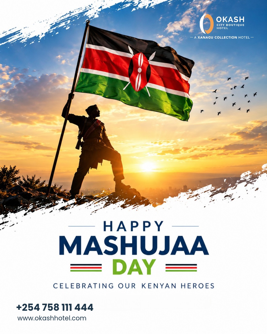 🇰🇪 This Mashujaa Day, we celebrate the spirit that makes Kenya feel like home.

At @okashhotelkenya  we’re proud to be part of a nation shaped by courage, enriched by diverse cultures and strengthened by the people who move it forward every day.

To the heroes who paved the way, and to every Kenyan working towards a better tomorrow — today, we celebrate you.

Happy Mashujaa Day from all of us at Okash City Boutique Hotel. ❤️💚🖤
.
.
#MashujaaDay #MashujaaDay2026 #KenyaAtHeart #KenyanPride #OkashCityBoutiqueHotel #Kenya #ProudToBeKenyan